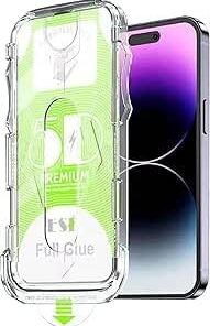 Apple iPhone 16E / 14/13 /13 Pro İle Uyumlu Hizalama Aparatlı ve Takılırken Cam Altında Toz Bırakmaz Darbelere Karşı Ekstra Güçlü Ekran Koruyucu Cam