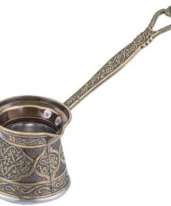 4 Zamak Döküm Kahve Cezvesi 3-4 Kişilik Yeşil Renk