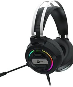 HT401 3.5mm Jack + USB Kulak Üstü RGB LED Aydınlatmalı Konforlu Kulak Yastıkları 50mm Hassas Ses Sürücüleri Askılı Kafa Bandı Profesyonel Tip Kablolu Mikrofonlu Oyuncu Kulaklığı Siyah