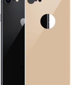 iPhone 7/8 Uyumlu Tam Kaplayan Temperli Arka Koruyucu Cam (Gold)