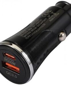 Polham QC3.0 Süper Hızlı 48W 1x Type C, 1x USB Girişli Araç Şarj Başlığı, 12/24V Tüm Çakmaklık, Yüksek Akım Korumalı Çakmaklık