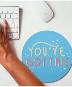 Motto Tasarımlı Yuvarlak Mouse Pad - Mousepad - Mouse Pad - Fare Altlığı