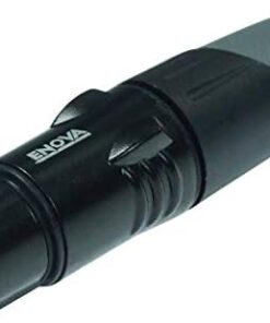 XLR Kablo Konnektörü Dişi 3-Pin Siyah Muhafaza Ve Gri Koruma, Lehim Bağlantı Yuvaları