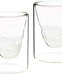 Glory Double Wall Çift Çidarlı Skull Büyük Boy 2'li Bardak 250 ml