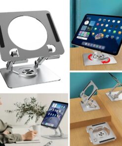 360 Derece Dönebilen Yükseltilmiş Masaüstü Ayarlanabilir  Metal Tablet Standı