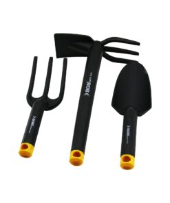 3PCS PLASTİK SİYAH ÇAPA BAHÇE SETİ TIRMIK - ÇAPA - KÜREK