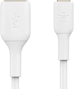 Örgülü Lightning Kablosu (iPhone, iPad, AirPod'lar için Boost Charge Lightning - USB Kablosu) MFi Sertifikalı iPhone Şarj Kablosu, Örgülü Lightning Kablosu (2 m, Beyaz)