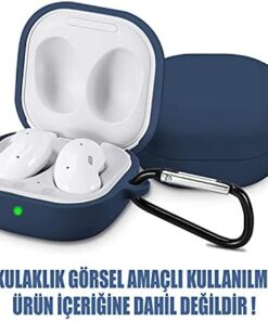 Samsung Galaxy Buds 2 için Kılıf Mat Silikon Lacivert [Buds 2 ile Uyumlu Kılıf - Lacivert]