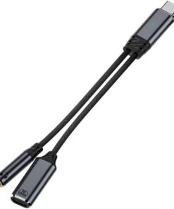 Type C to 2in1 3.5mm & Type-C Çevirici Dönüştürücü Kulaklık ve Hızlı Şarj
