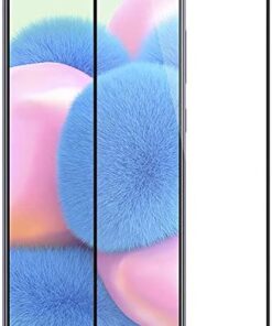 Samsung Galaxy A30s Tam Kaplayan Temperli Cam Ekran Koruyucu Siyah [Galaxy A30s ile Uyumlu Ekran Koruyucu]