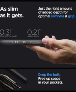 iPhone 15 Pro Kılıf Slim Armor CS Black - ACS06728