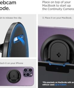 MagFit O-Mag Webcam iPhone için Manyetik Telefon Tutucu MagSafe özellikli Ring Black - AMP05596