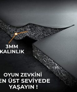 GAMING - Mouse Pad Gamer 45x40-90x40-70x30 cm Oyuncu Mousepad Uzun Fare Klavye Altlığı (Siyah, 70x30 cm - X Large)