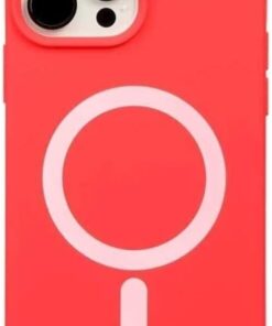 Iphone 15 Pro Max Uyumlu Lansman kablosuz şarj özellikli Telefon Kılıfı (Kırmızı)