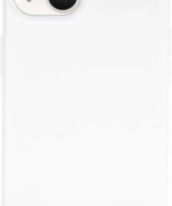 AKSESUAR iphone 14 (6.1) inç İçi Kadife Kaplama Gerçek Silinebilir Leke Tutmaz Lansman Kılıf Şok Emici Full Kasa Koruma Sağlayan Kılıf (Beyaz)