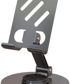 Trend Yüksek Kaliteli Metal Stand Katlanabilir ve Ayarlanabilir 360 Derece Dönebilen Tablet Standı Telefon Tutucu Masa üstü Gri Stant