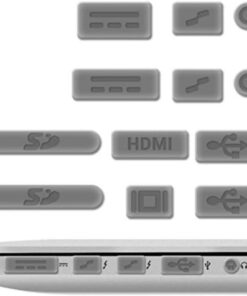 Macbook Air-Pro Tüm Modeller Toz Önleyici Tıpa Koruma Seti USB Tablet Telefon Kulaklık ile Uyumlu Şeffaf