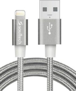 DK035GR Soultech DK035GR 2A Iphone 5/6/7/8/X Metal Rope Platinum Data Kablo KABLO
