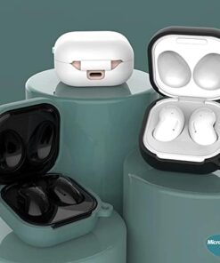 Samsung Galaxy Buds FE için Kılıf Askılı Mat Silikon Pudra [Galaxy Buds FE ile Uyumlu Kılıf - Pudra]