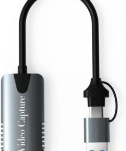 Type-c To Usb 2in1 Video Capture Yakalama Kartı Uçlu HDMI to Type-C PC Bilgisayar Video Adaptör Çevirici