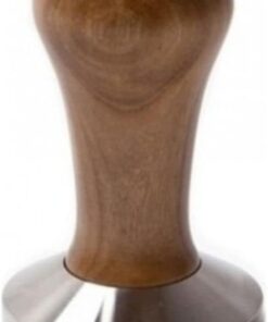 Kahve Tamperi - Ahşap Ergonomik Sap - Düz Tabanlı - Kahve Düzleştirici - Çap: 58 mm - Profesyonel Kahve Makinesi Tamperi
