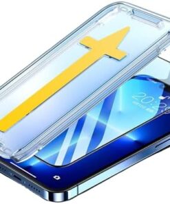 Apple İphone İçin Tasarlanmış Tam Ekran Kaplayan Kolay Kurulum Ekran Koruyucu Cam (İPHONE 13PROMAX)