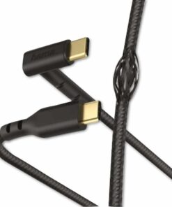 USB-C - USB-C "Stand" Şarj Kablosu, 1.5 m, Siyah