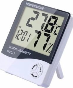 LCD Elektronik Alarm Saat Termometre Higrometre Hava İstasyonu Kapalı Alandaki Masa Saati