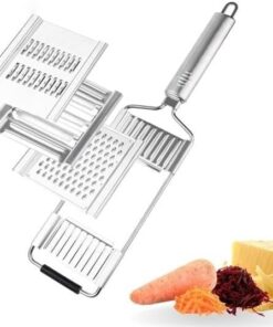 Ayarlanabilir 3 Farklı Başlıklı Tutmalı Sebze Dilimleyici Peynir Rendeleyici Aparat, Metal Sağlam Rende