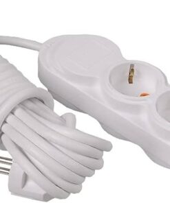 3lü 2 Metre Grup Priz Uzatma Kablosu, Çocuk Korumalı, Klemensli Topraklı Priz - 3500 Watt, 16 Amper, 250 Volt, Beyaz Renk (2 metre)