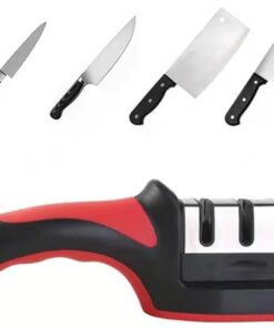 Bıçak bileyici, seviye 3 bileyici, ergonomik saplı profesyonel bıçak bileyici, 2'si 1 arada mutfak bıçağı onarım parçaları