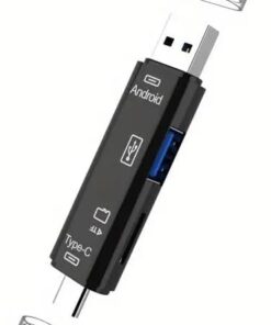 Usb Otg Kart Okuyucu Type-C ve Otg Uçlu Macbook Uyumlu PC Bilgisayar Cep Telefonu Ve Notebook Uyumlu Mikro SD Kart Okuyucu