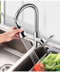 3 Fonksiyonlu Mutfak Lavabo Başlığı, Krom Musluk Başlığı, 360 Derece Döner, Su Tasarruflu Musluk Ucu