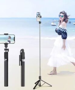 Tripod Ve Selfie Çubuğu P170 Bluetooth Uzaktan Kumandalı Cep Telefonu Yüksekliği Ayarlanabilir Masaüstü Portatif Taşınabilir İç ve Dış Mekan Evde Tatilde Kampda Kullanım Tripod