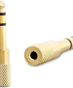Kablo Jak Dönüştürücü - Jack Çevirici erkek 6.5mm - dişi 3.5mm Siyah Jack Fiş jack Çevirici Stereo