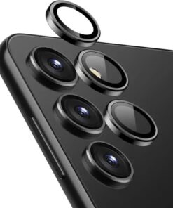 Kamera Lens Koruyucu Kırılmaz Metal çerçeveli Kamera Lens Koruma Siyah Samsung Galaxy S23 S911 S23 Plus S916 ile Uyumlu ürün