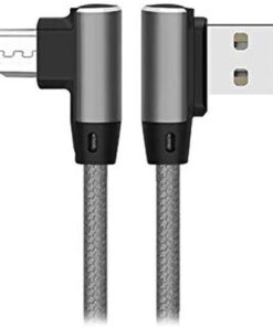 SW-C555 1M 3A Micro Gri Kılıflı Metal -L- Kablo