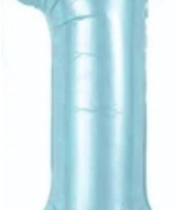 Açık Mavi Renk Rakam Folyo Balon 80 cm