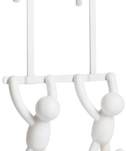 1004260-660 Çift kancalı Buddy kapı portmantosu, plastik, beyaz, 21,6 x 30,5 x 10,8 cm