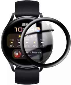 Samsung Galaxy Watch 4 ile uyumlu 41mm Ekran Koruma Tam Kaplayan Kavisli Ekran Koruyucu Nano Pet