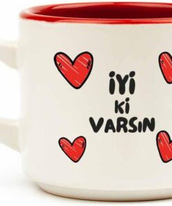 TASARIM İyi Ki Varsın! Beyaz Venüs Kupa - Hediye Seramik Kupa