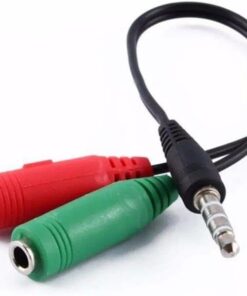 Ses Splitter Kablosu, Mikrofon ve Kulaklık Ayırıcı Y Adaptör, Aynı Anda Çift Kulaklık Kullanma Özellikli, Mavi Renk, Kaliteli Yüksek Ses (YEŞİL-KIRMIZI)