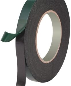 Taraflı Köpük Bant Eva Montaj Bandı 18 mm x 10 Metre, Yeşil/Siyah