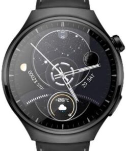 Amoled Ekran Deri ve Metal Çift Kordonlu 46mm Akıllı Saat WT4 PRO Siyah