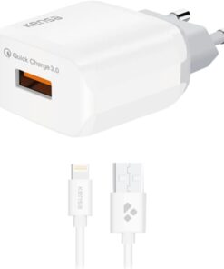 Lightning Usb Girişli 3.0 Hızlı Şarj Aleti, Yüksek Hızda Şarj Eder. Güvenli Şarj için Akım Korumalı, Telefonunuzu Tanır ve Maksimum Hızda Şarj Eder. Lightning Girişli Cihazlar İçin Uyumlu