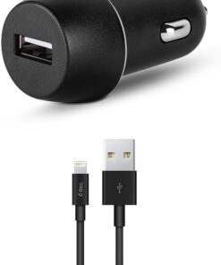 SmartCharger 2.1A Araç Şarj Aleti + Lightning Kablo Siyah