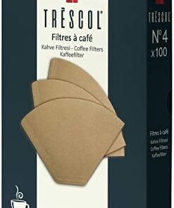 Kahve Filtresi, Naturel Kağıt, 4 Numara, Büyük Boy, 100'lü Paket