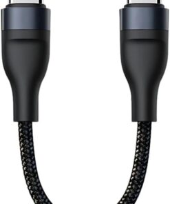 Super Şarj 5A 66W Type-C Şarj Kablosu Kısa Type-C Powerbank Şarj Kablosu Örgü Kopmaz Kablo