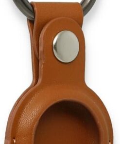 GİYİM & AKSESUAR Apple Airtag için Deri Kılıf, Leather Case for Apple Airtag (Airtag ile Uyumlu Kılıf) (Kahverengi)
