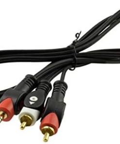 Ses Sistemi Kablosu 2 RCA Erkek + 3.5 mm Stereo Erkek 1.5 Metre Gold Kablo